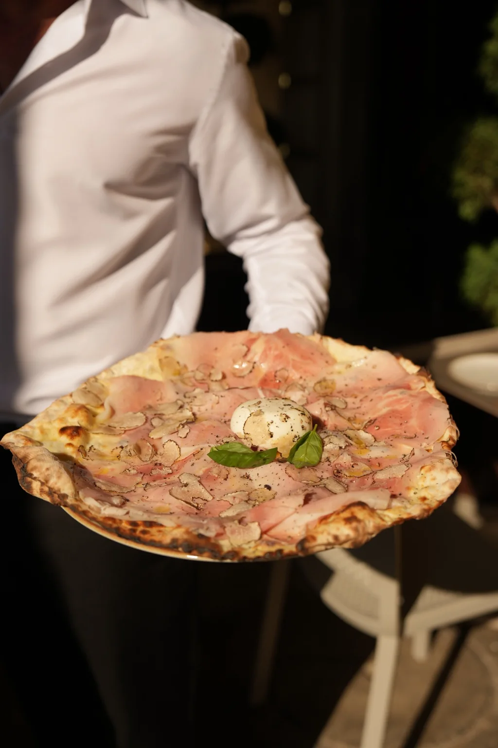 Pizza con burrata